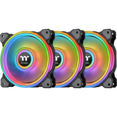 Thermaltake Riing Quad 12 RGB Radiator Fan TT Premium Edition 3 Pack (schwarz, 3er Set, 1x Controller)