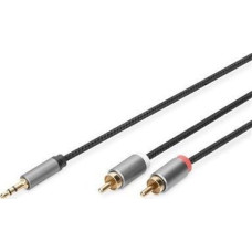 Digitus Digitus Stereo 3.5mm to 2RCA Splitter Y, M to M DB-510330-018-S 3.5mm stereo, 2x RCA plug, 1.8 m