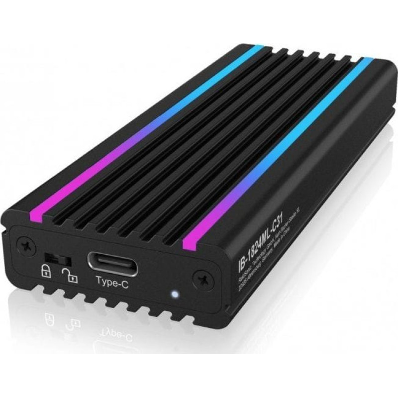 Icy Box Kieszeń Icy Box USB-C 3.2 Gen 2 - M.2 NVMe SSD RGB (IB-1824ML-C31)