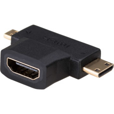 Akyga AK-AD-23 cable gender changer HDMI miniHDMI / microHDMI Black