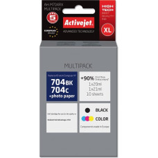 Activejet AH-M704RX ink for HP printer; HP 704 CN692AE, CN693AE replacement; Premium; 1 x 20 ml, 1 x 21 ml; black, color