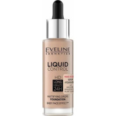 Eveline Kolorowka Eveline Liquid Control HD Podkład do twarzy z dropperem nr 025 Light Rose  32ml