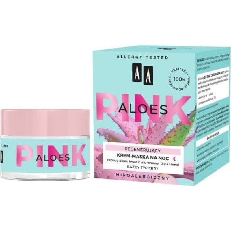 Oceanic AA Pink Aloes Regenerujący Krem-maska na noc do każdego rodzaju cery 50ml