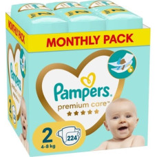 Pampers Pieluchy Premium Care 4-8kg, rozmiar 2-MINI, 224szt