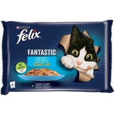 Purina Nestle Felix Fantastic Salmon in Jelly + Plaice in Jelly 4x85 g