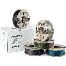 Spectrum Spectrum 3D filament, Premium PLA Essentials, 1,75mm, 5x250g, 80752, mix Wizard Indigo, Wizard Green, Wizard Charcoal, Caribbean B