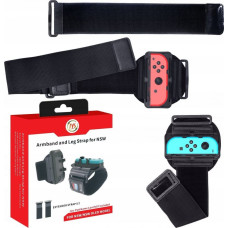 JYS Opaska Pasek Mocowanie Na Rękę Nogę Do Nintendo Switch / Switch Oled + 2x Pasek Przedłużający Ns245