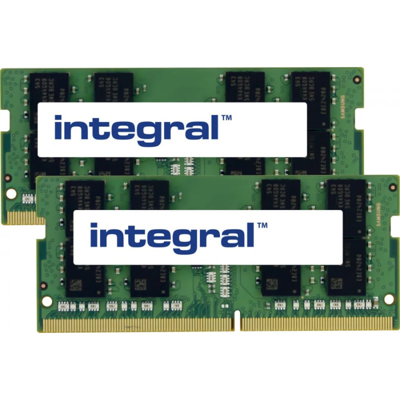 Integral Pamięć Integral Integral 32GB (2X16GB) LAPTOP RAM MODULE KIT DDR4 2133MHZ PC4-17000 UNBUFFERED NON-ECC SODIMM 1.2V 1GX8 CL15, 32 GB, 2 x 16 GB, DDR4, 2133 MHz, 260-pin SO-DIMM