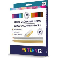 Interdruk Kredki ołówkowe YN TEEN Jumbo trójkątne Gold 12 kolorów Interdruk Galanteria