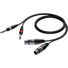 Procab Kabel Procab Jack 6.3mm x2 - XLR x2 1.5m czarny (CAB707/1.5)