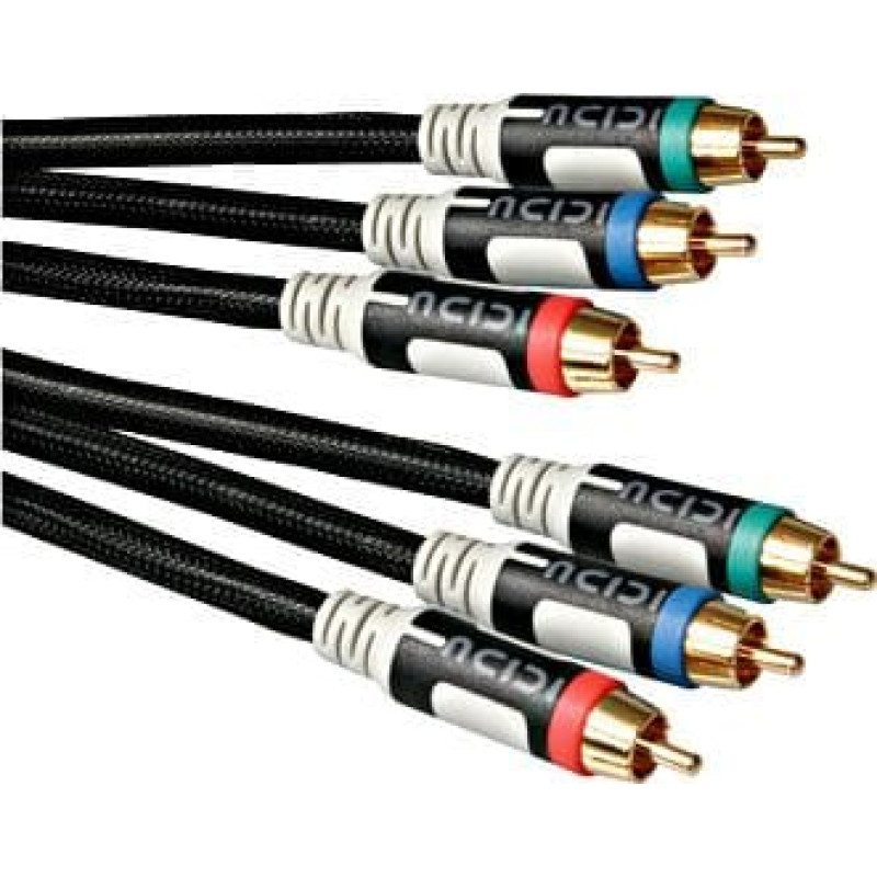 Icidu Kabel Icidu RCA (Cinch) x3 - RCA (Cinch) x3 3m czarny (ICIDU Ultra Component Cable)