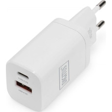 Digitus Ładowarka Digitus Ładowarka sieciowa zasilacz 1x USB-A 12W 1x USB-C 18W PD 3.0 max. 30W Biała