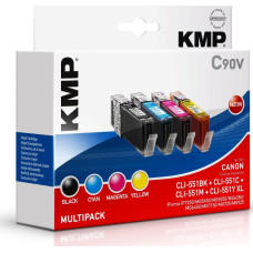 KMP Tusz KMP KMP C90V Promo Pack compatible with CLI-551 BK/C/M/Y - 1520,0050