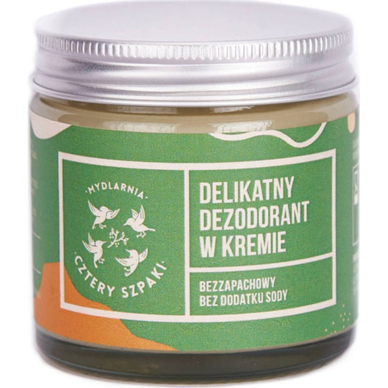 Mydlarnia Cztery Szpaki Delikatny Dezodorant W Kremie Bezzapachowy, 60ml