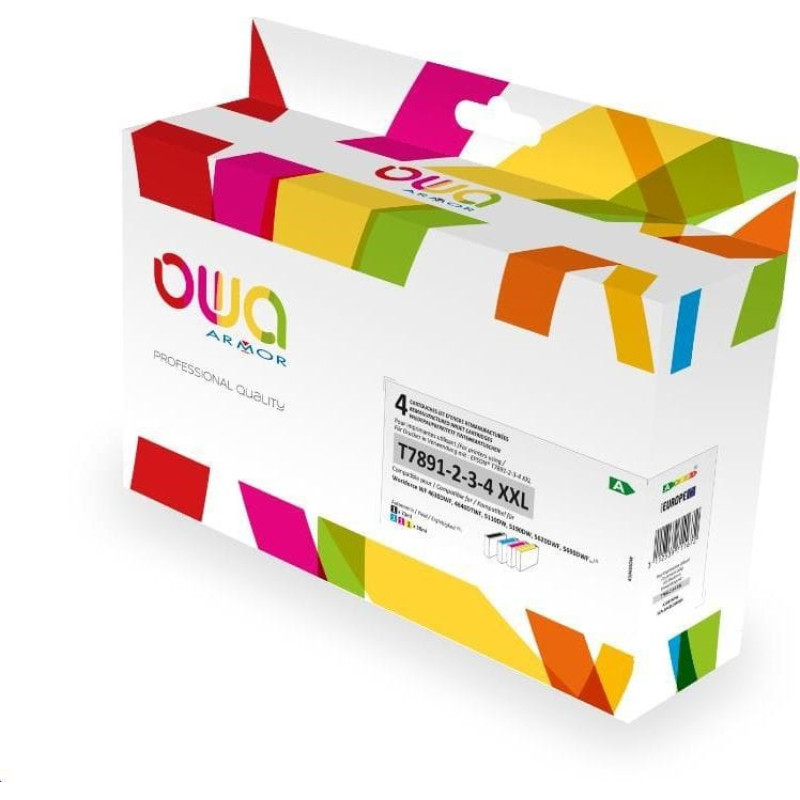 Owa Armor Tusz OWA Armor Cartridge pro EPSON PACK 4 REMAN. T789 BCMY, 73ml/3x38ml, T789140/T789240/T789340/789440, CMYK