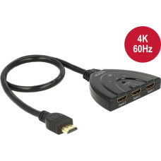 Delock Switch 3x wejście HDMI > 1x wyjście HDMI (18600)