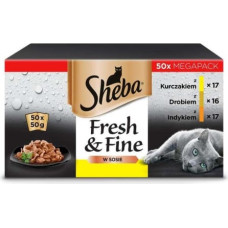 Sheba sachets in sauce poultry flavors - wet cat food - 50x50 g