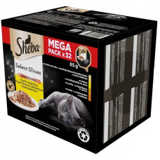 Sheba tray sauce poultry/chicken/ turkey - wet cat food - 32x85 g