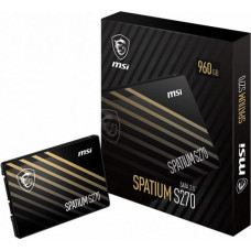 MSI SSD|MSI|SPATIUM S270|240GB|SATA|3D NAND|Write speed 400 MBytes/sec|Read speed 500 MBytes/sec|2,5