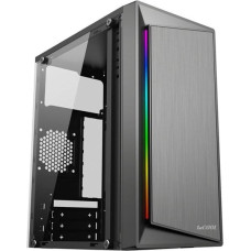 1Stcool Obudowa 1stCOOL 1stCOOL skříň STEP GAMER 2, micro tower, AU, USB 3.0, strip RGB, bez zdroje, průhledná bočnice, černá