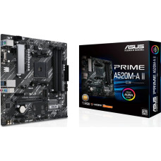 Asus Płyta główna Asus ASUS MB Sc AM4 PRIME A520M-A II CSM, AMD A520, 4xDDR4, 1xDP, 1xHDMI, 1xVGA, mATX