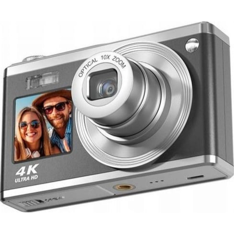 Xrec Digital Camera C23 60mp, 4k, 10x Zoom, Black  (iizii)