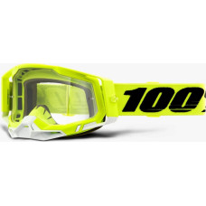 100 Bon 100% Gogle 100% RACECRAFT 2 YELLOW (Szyba Przezroczysta Anti-Fog, LT 88%-92% + 10 Zrywek) (NEW)