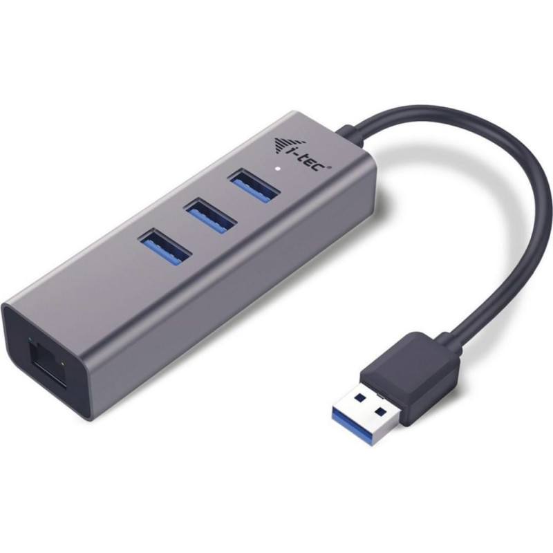 I-Tec HUB USB I-TEC 1x RJ-45  + 3x USB-A 3.0 (U3METALG3HUB)