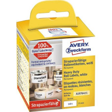 Avery Zweckform ETYKIETY ZF HEAVY DUTY NA ROLI 25X54 MM 160 ETYKIET, BIAŁE