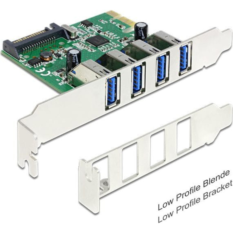 Delock Kontroler Delock PCIe 2.0 x1 - 4x USB 3.0 (89360)