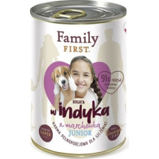 Family First Junior Turkey with carrots - Wet dog food - 400 g