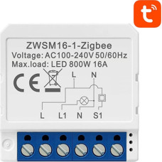 Avatto Inteligentny przełącznik dopuszkowy ZigBee Avatto ZWSM16-W1 TUYA