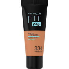 Maybelline Maybelline, Fit Me Matte + Poreless, Liquid Foundation, 334, Warm Tan, 30 ml For Women