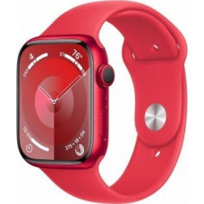 Apple Smartwatch Apple Watch Serie 9 GPS, 45mm Koperta z aluminium z edycji (PRODUCT)RED z paskiem sportowy z edycji (PRODUCT)RED - S/M