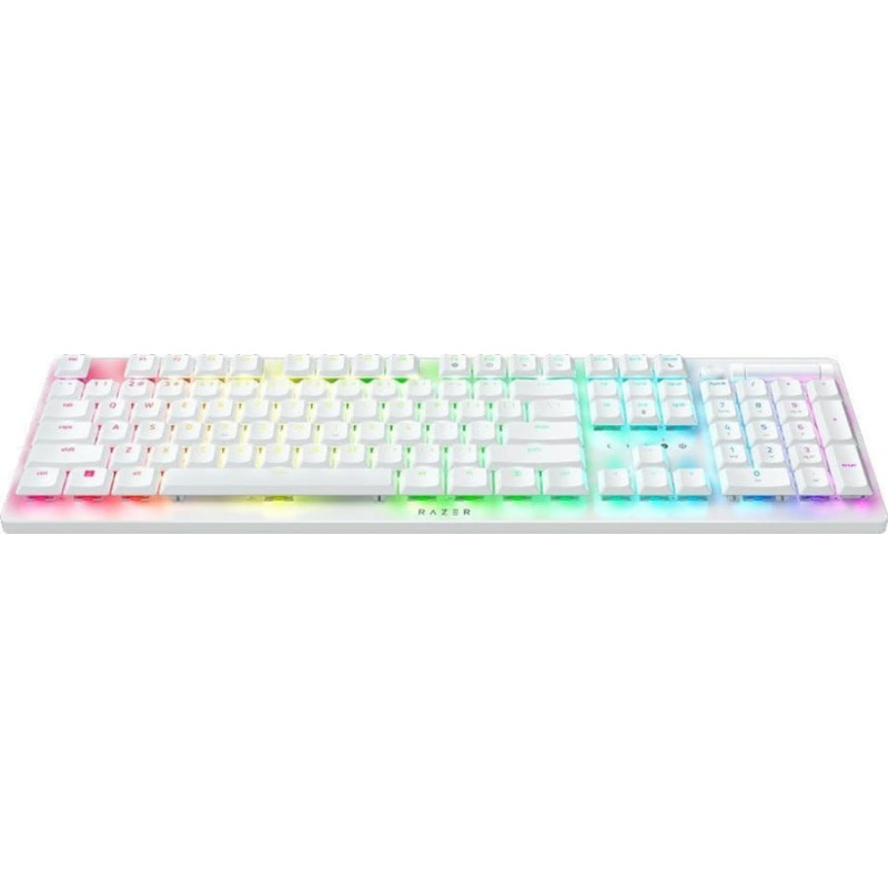 Razer Klawiatura Razer Razer Optical Gaming Keyboard Deathstalker V2 Pro RGB LED light, US, Wireless, White, Purple Switch