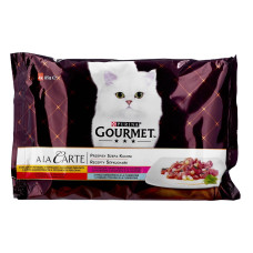 Purina Nestle GOURMET A la Carte Chicken, Trout, Beef, and Fish - wet cat food - 4 x 85 g