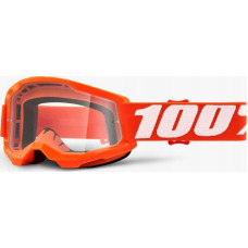 100 Bon 100% Gogle 100% STRATA 2 JUNIOR ORANGE (Szyba Przezroczysta Anti-Fog, LT 88%-92%) (NEW)