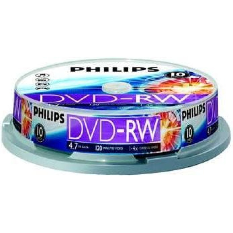 Philips DVD-RW 4.7 GB 4x 10 sztuk (DN4S4B10F/00)