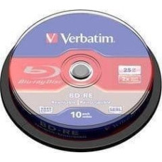 Verbatim Odtwarzacz Blu-ray Verbatim BD-RE SL VERBATIM 25 GB 2x Spindle 10 szt.