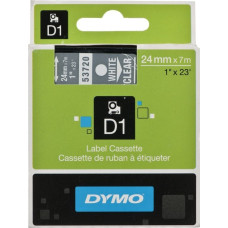 Dymo TAŚMA DYMO D1 24 MM X 7M PRZEZROCZYSTA (BIAŁY TEKST)