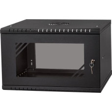 Netrack Szafa NetRack NETRACK Hanging cabinet ECO-Line Rack 19inch 6U / 350mm - black glass door