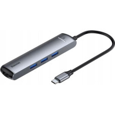 Baseus HUB USB Baseus 1x RJ-45 1x USB-C  + 3x USB-A 3.0 (BSU3032)