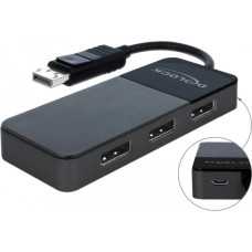 Delock DisplayPort Splitter 1.4 1x DisplayPort > 3x DisplayPort (schwarz, 30cm)