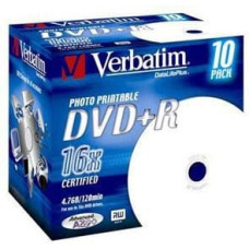 Verbatim DVD+R 4.7 GB 16x 10 sztuk (43508)