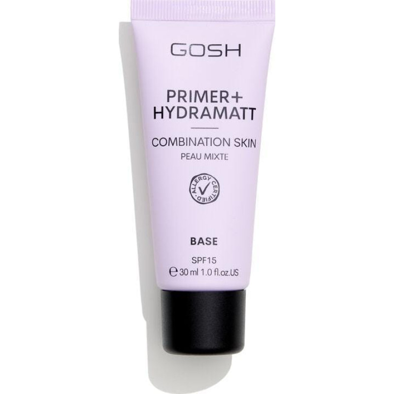 Gosh GOSH_Primer+ 007 Hydramatt Combination Skin Base nawilżająca baza pod makijaż do cery mieszanej i tłustej SPF15 30ml