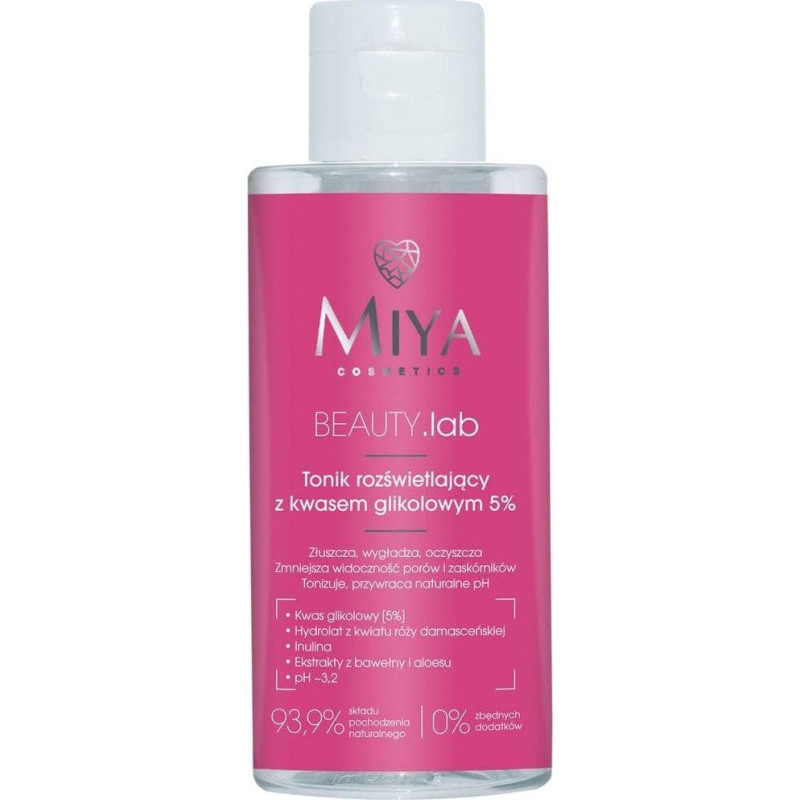 Miya Beauty Lab tonik rozświetlający z kwasem glikolowym 5% 150ml