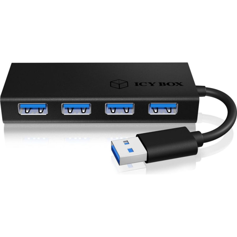 Icy Box IB-AC6104 USB 3.0 Hub (schwarz)