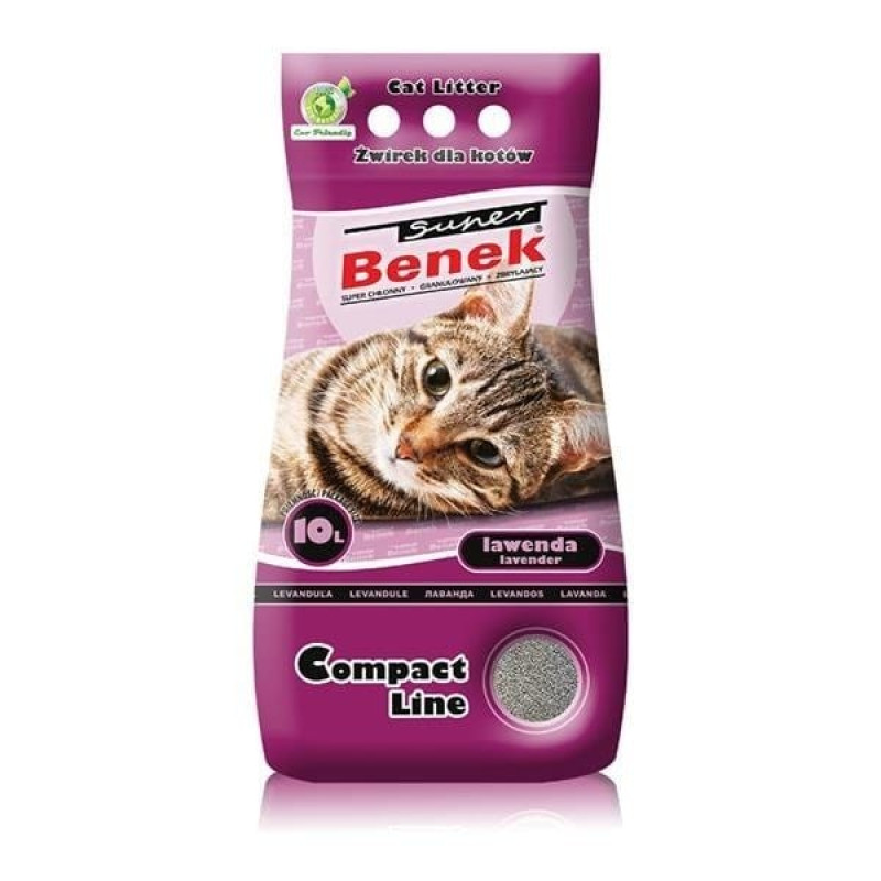 Super Benek Certech Super Benek Compact Lavender - Cat Litter Clumping 10 l