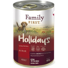 Family First Holidays Adult Beef with beets - Wet dog food - 400 g