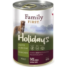 Family First Holidays Adult Turkey, chicken, carrot - Wet dog food - 400 g